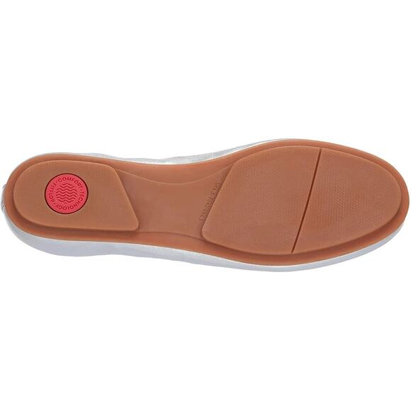 FitFlop Women's Allegro Ballerinas Ballet Flats, Silver Size 8.5M - Picture 4 of 8